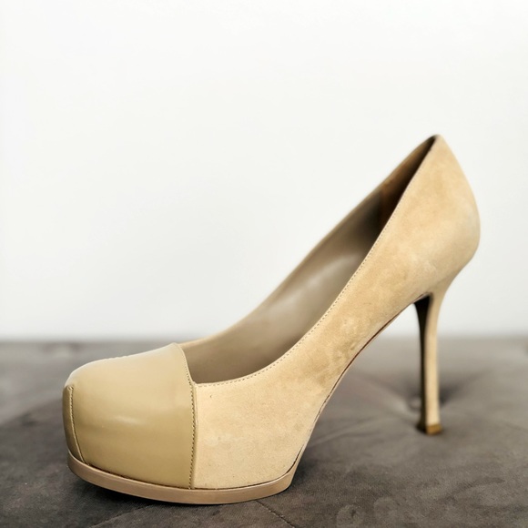 Yves Saint Laurent Tan Heels - Picture 1 of 4